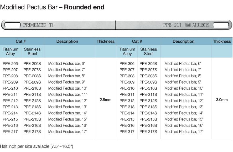 Park's Pectus System products (2/8)