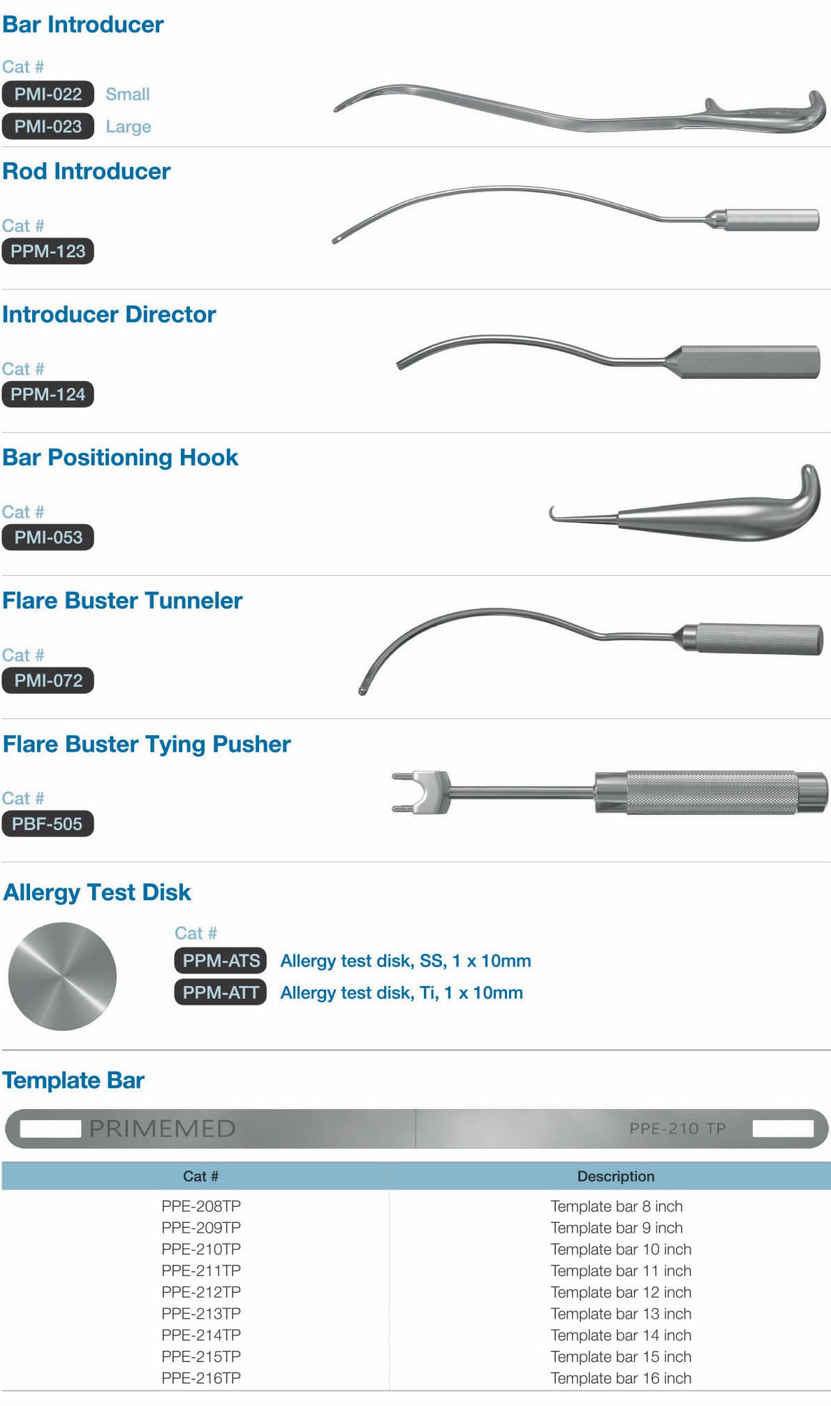 Park's Pectus System products (6/8)